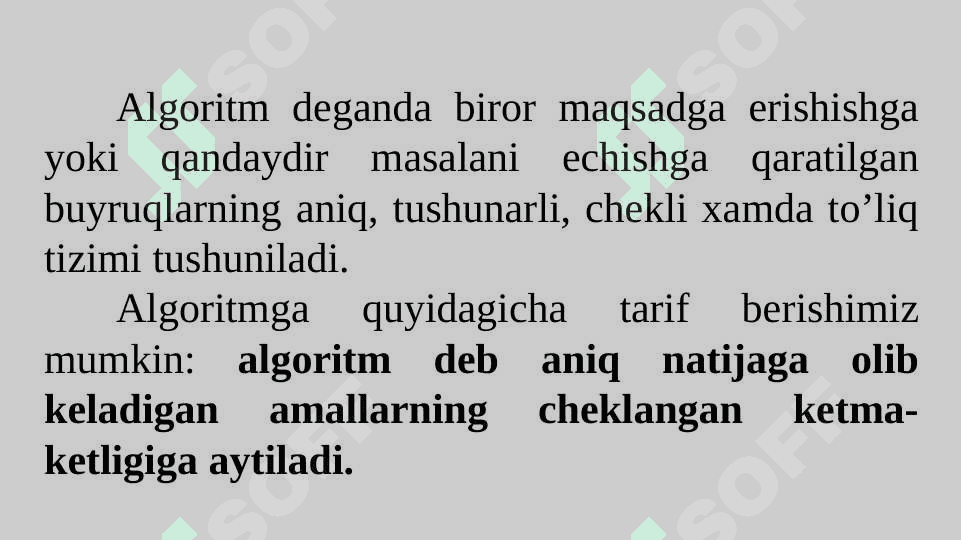 Algoritm tushunchasi 3