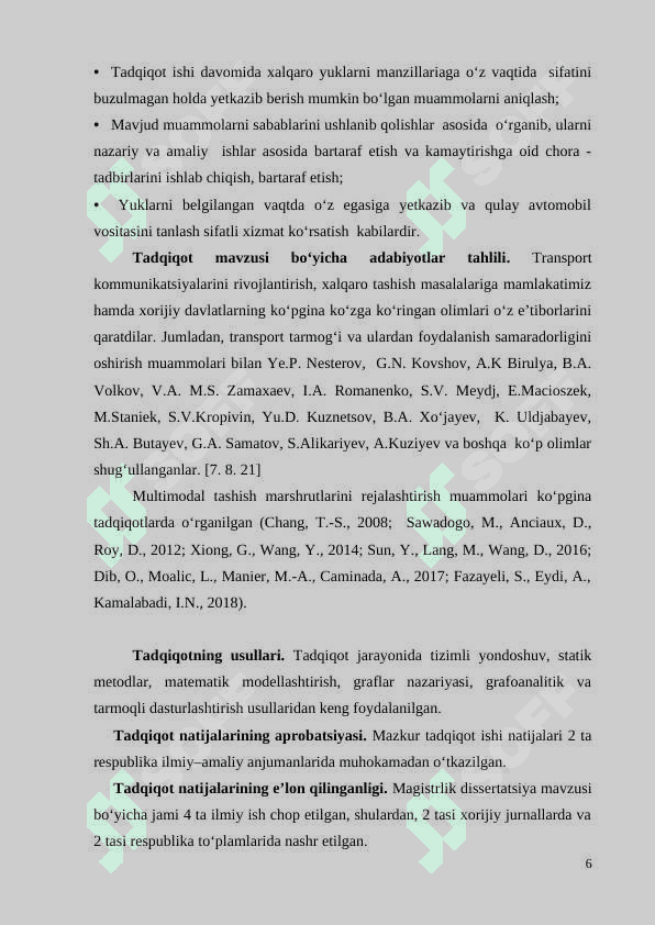 O‘ZBEKISTON TRANSPORT LOGISTIKASINING HOZIRGI HOLATI VA RIVOJLANISH ISTIQBOLLARI TAHLILI 4