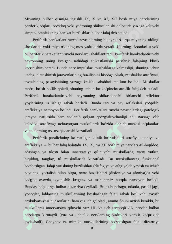 Dizartriya tasnifi va uning shakllari 8