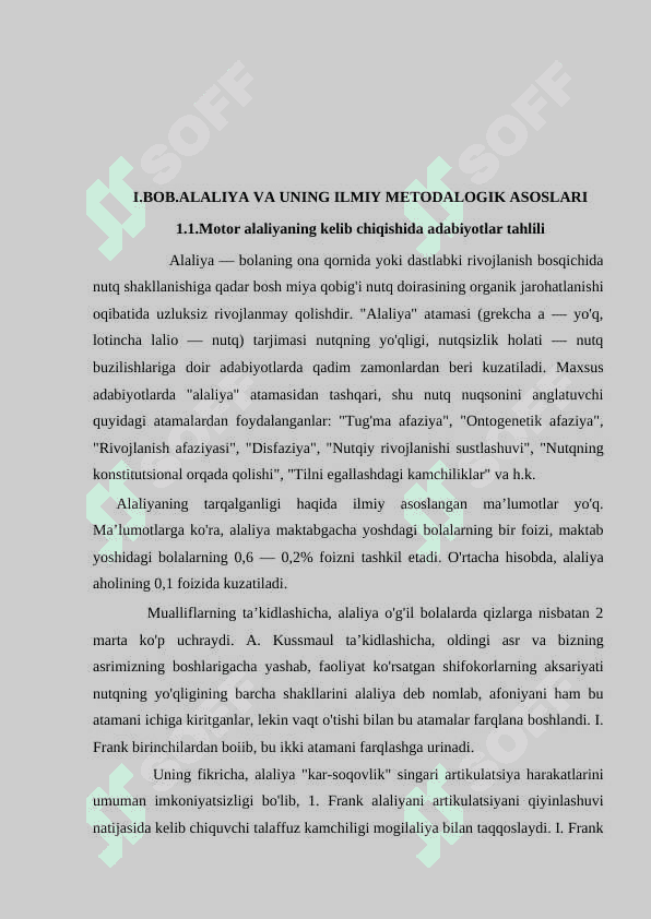 MOTOR ALALIYANING NUTQIY,NUTQIY BO’LMAGAN BUZILISH BELGILARI VA UNI BARTARAF ETISH TEXNALOGIYASI 5