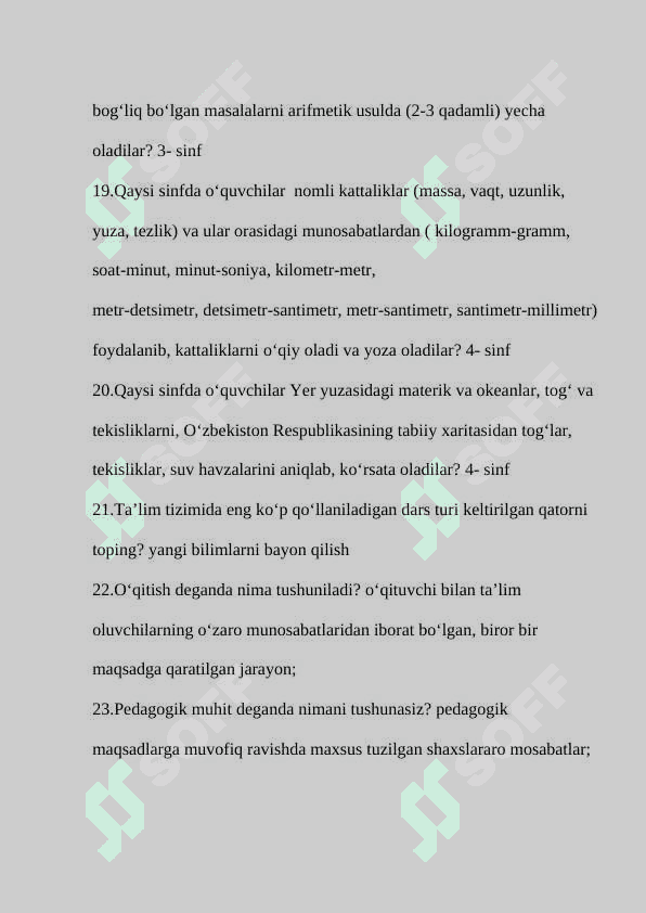 BTP fanidan yakuniy imtihon savol va javoblari 4