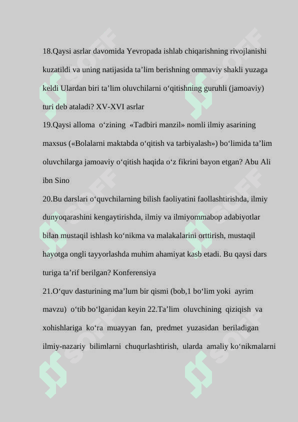 BTP fanidan yakuniy imtihon savol va javoblari 7
