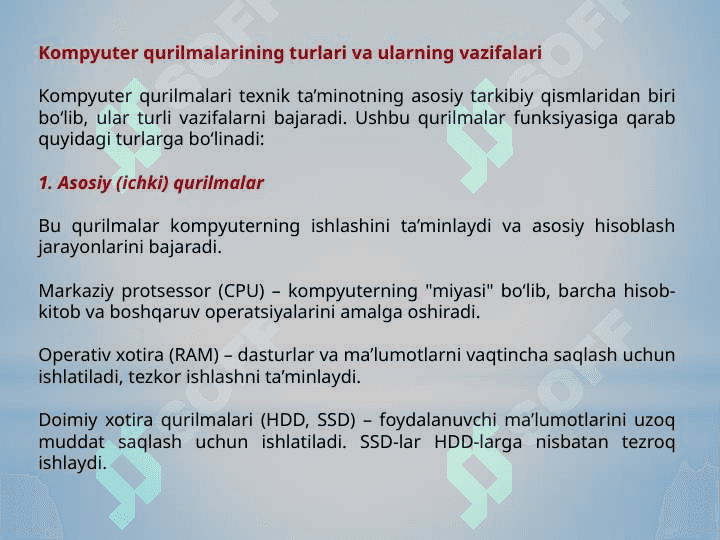 Komyuterning texnik ta’minoti 6