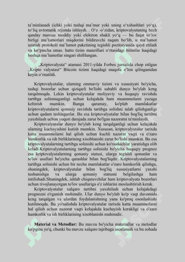 Kriptovalyutani tartibga solish: xalqaro tajriba va huquqiy prognoz/Cryptocurrency Regulation: International Experience and Legal Outlook/Криптовалютное регулирование: международный опыт и юридические перспективы 3