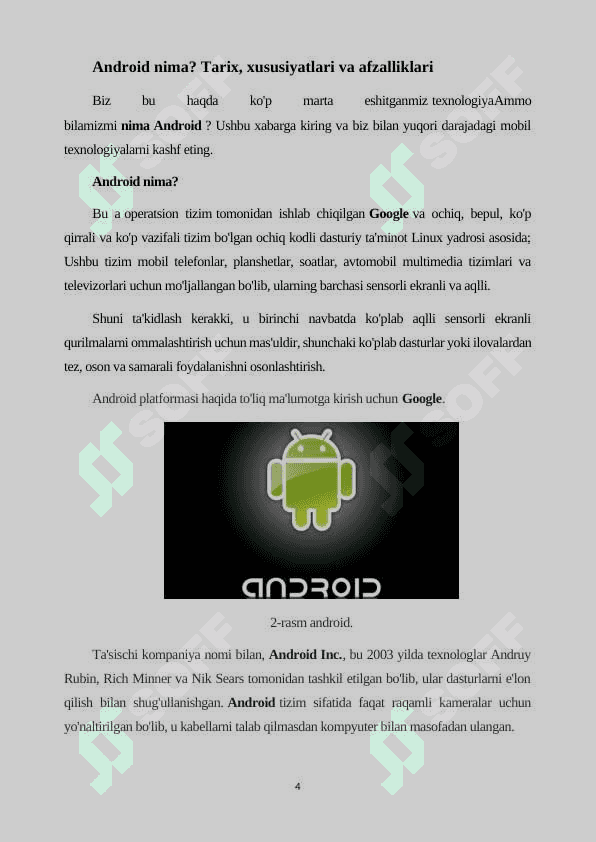 kurs ishi android onlain auksion 3