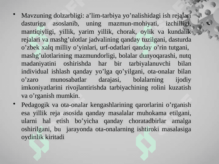 Maktabgacha ta’lim Tashkilotlarini frontal yalpi tekshirishnin asosiy yoʻllari 3