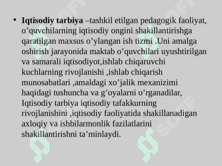 Boshlang'ich ta'limda tarbiya jarayonining mazmuni va mohiyati. Tarbiyaning umumiy metodlari, shakllari va vositalari haqida tushuncha 8