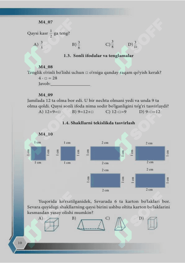 “Bilish” kognitiv domeniga doir topshiriqlar 2