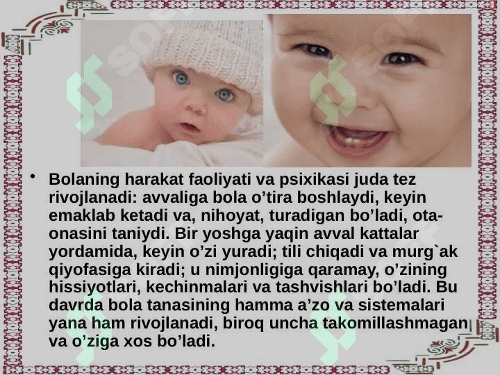 Go‘daklarning emotsional rivojlanishi 4