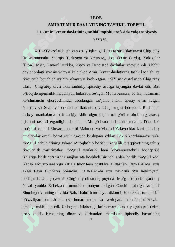Amir Temur davlatning tashkil topishi 7