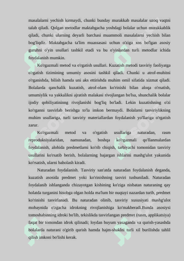Tasviriy faoliyatga o'rgatishning metod va usullari 3