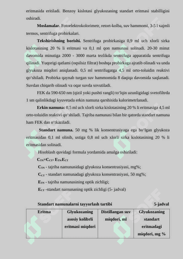 Qon zardobidagi glyukoza miqdorini aniqlash va uning diagnostik ahamiyati. 2