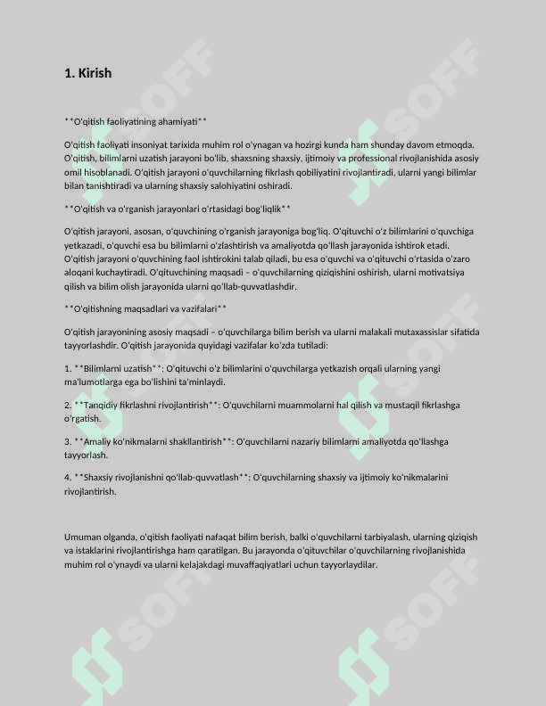Òqitish inson faoliyatining maxsus turi sifatida 2