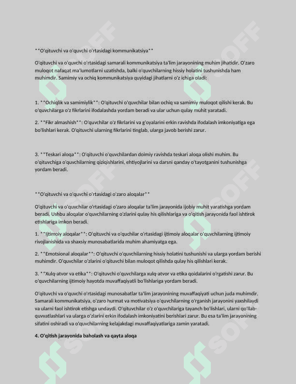 Òqitish inson faoliyatining maxsus turi sifatida 7