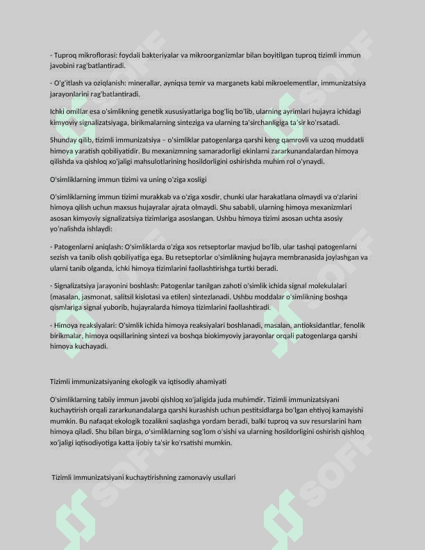 Òsimliklarda tizimli immunizatsiya va ularning mexanizmlari 3