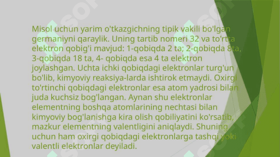 Yarim o’tkazgichlarning elektr o’tkazuvchanligi va Fermi sathi 4