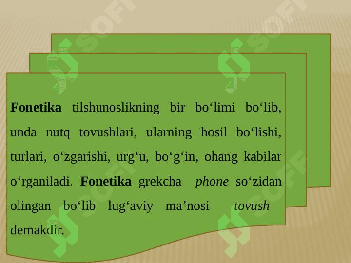 Fonetika haqida umumiy ma’lumot. Nutq tovushlari va ularning tasnifi. 3