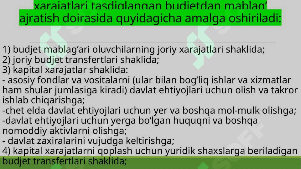 Davlat budjeti va davlat maqsadli jamgʻarmalari budjetlari xarajatlari qismining ijrosi hisobi. 6