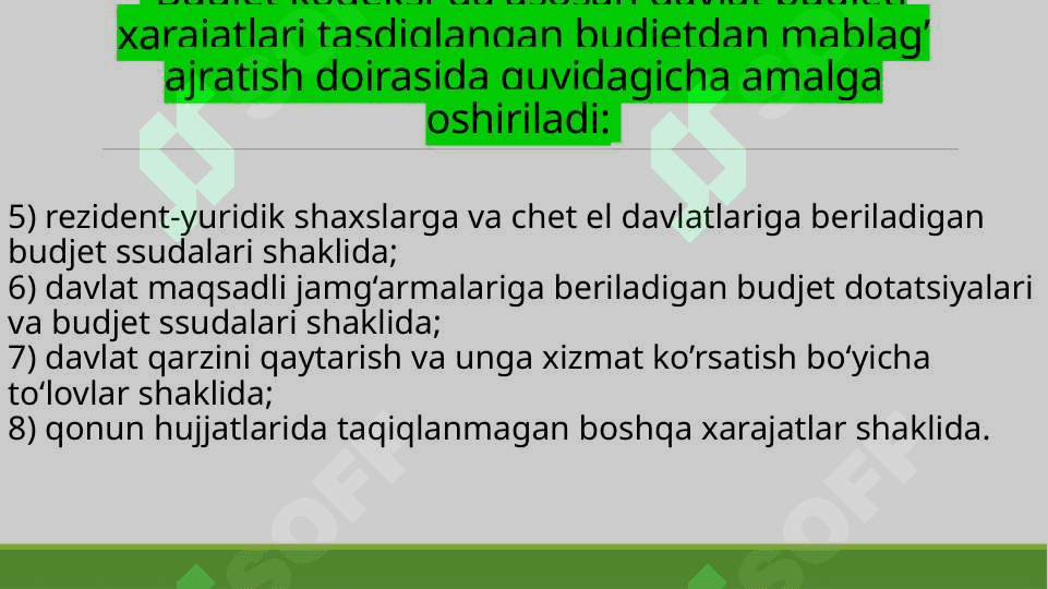 Davlat budjeti va davlat maqsadli jamgʻarmalari budjetlari xarajatlari qismining ijrosi hisobi. 7