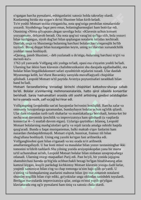 V.A.Motsartning hajviy operalari. 6