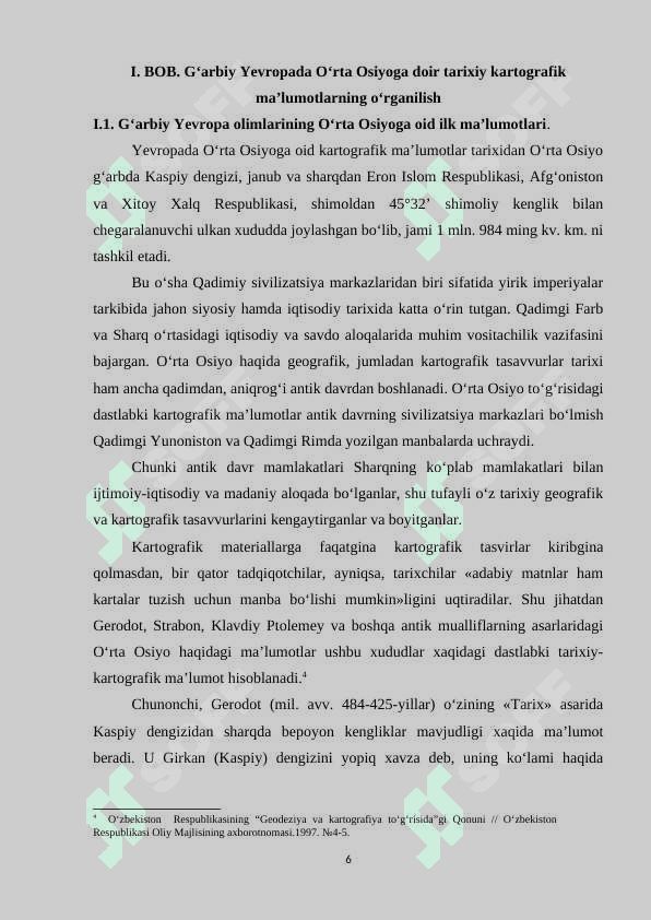 O‘RTA OSIYO TARIXIGA OID  YEVROPADA YARATILGAN KARTOGRAFIK 6