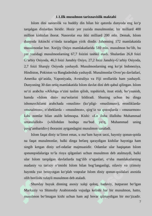 Ilk musulmon tarixnavislik maktabi 7