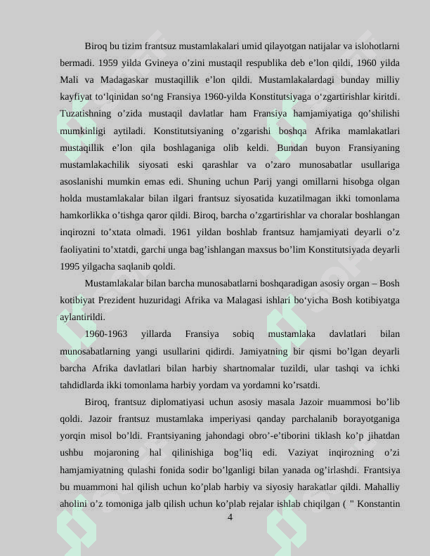 FRANSIYADA IV-RESPUBLIKANING TA’SIS ETILISHI (1946-1958) 4