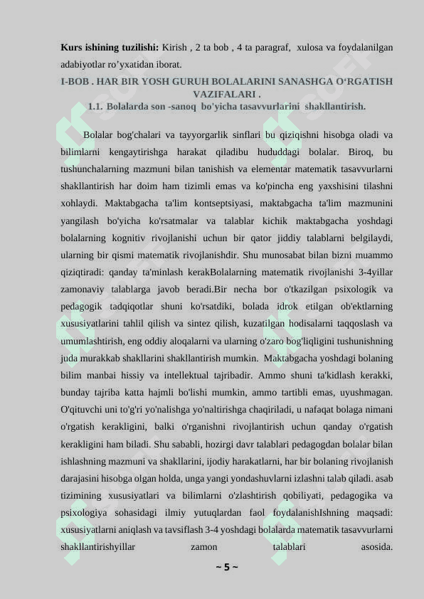 MAKTABGACHA TA'LIM TASHKILOTLARIDA SON-SANOQ TUSHUNCHASINI SHAKLLANTIRISHNING AHAMIYATI 5