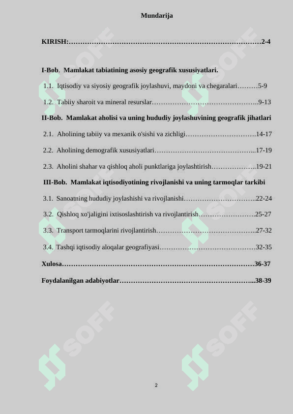 Tailandning iqtisodiy geografik tavsifi. 2