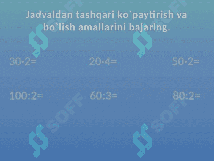 100 ichida va 100 dan o`tib hisoblash 2
