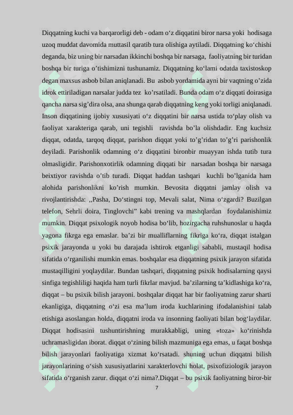 Diqqat samaradorligiga ta‘sir ko‘rsatuvchi omillar 7