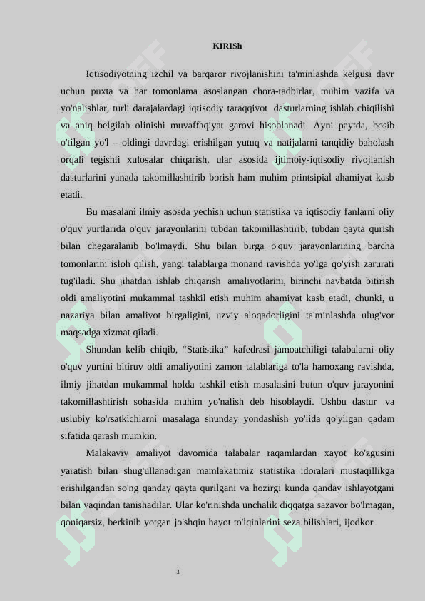 Malakaviy amaliyot bo'yicha HISOBOT (*namuna) 3