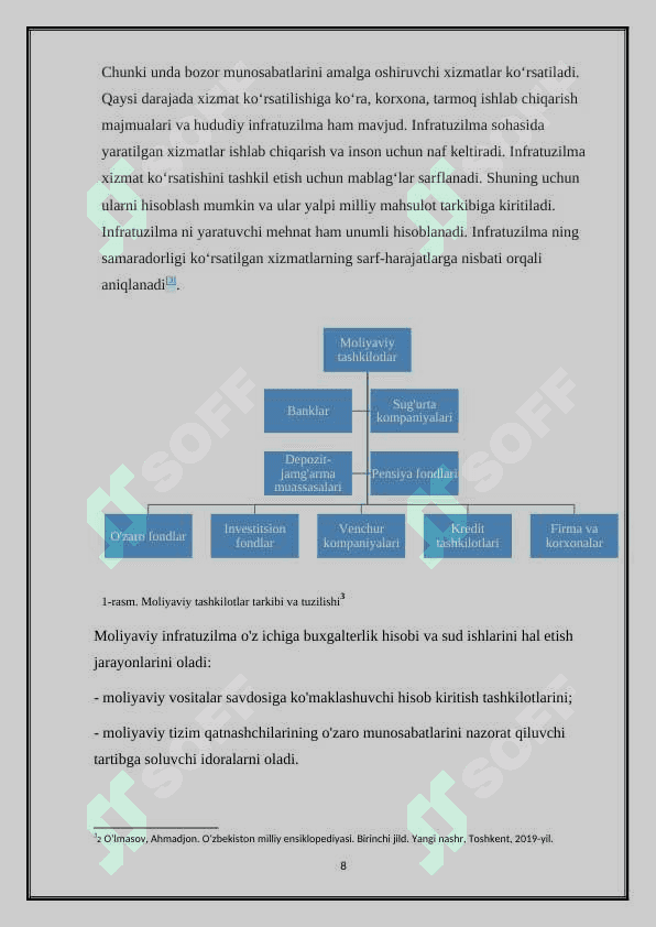 Davlat moliyaviy infratuzilmasining asosiy elementlari 8