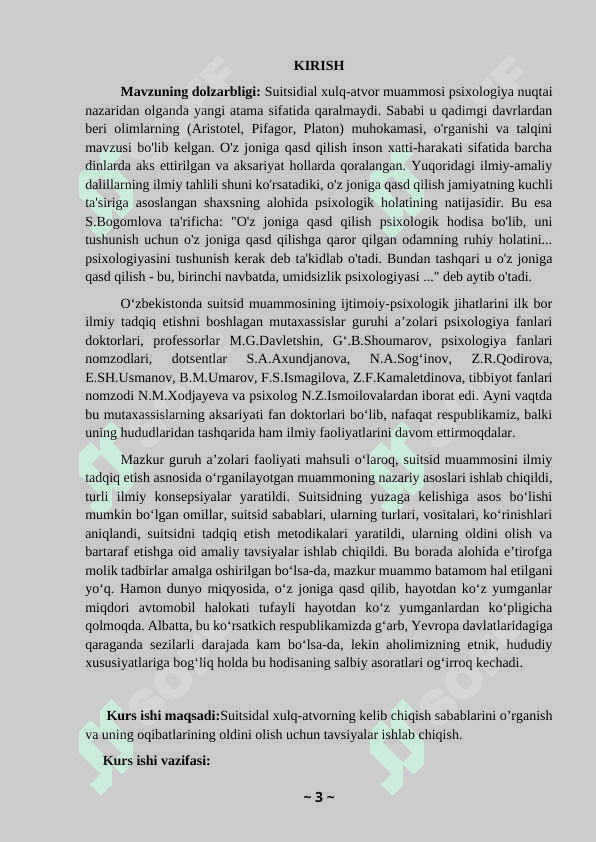 Suitsidal xulq-atvorli mijozlar bilan ishlash texnikasi 3