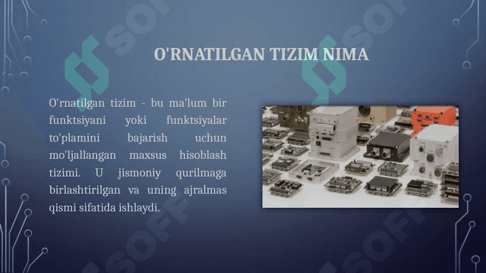 O'rnatilgan tizimlar faniga kirish 3