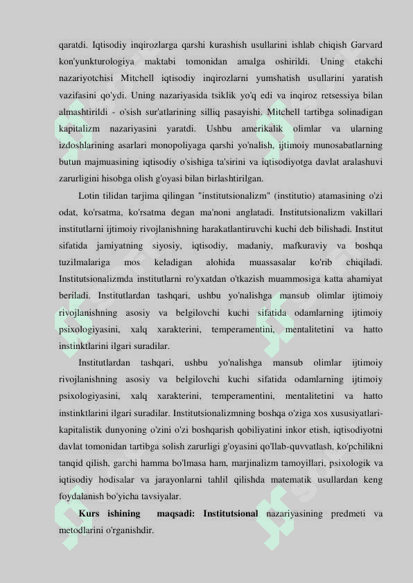 INSTITUTSIONAL NAZARIYANING PREDMETI VA METODLARI 3