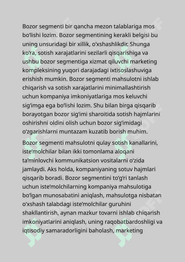 Bozor segmentatsiyasi 3