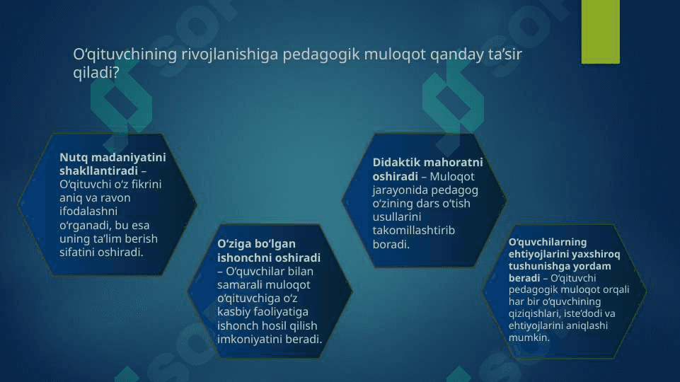 O'qituvchining rivojlanishidagi pedagogik muloqot 4