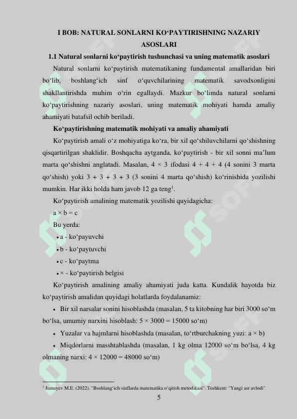 3-sinfda natural sonlarni ko`paytirishga o`rgatish metodikasi 5