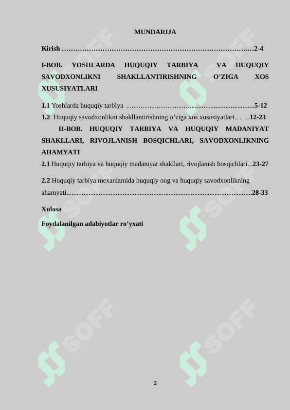 Huquqiy tarbiya elementlari 2