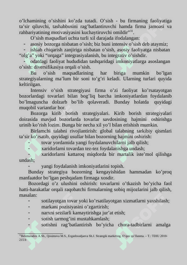 MARKETING STRATEGIYALARI 7