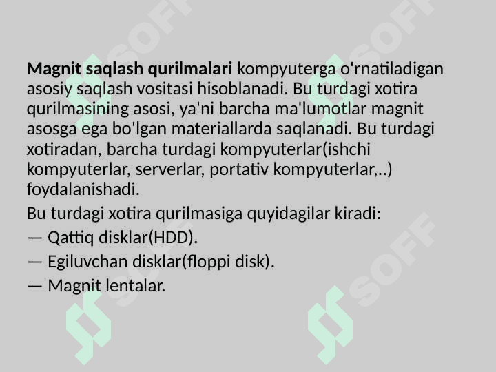 Kompyuter xotira qurilmalari haqida 4