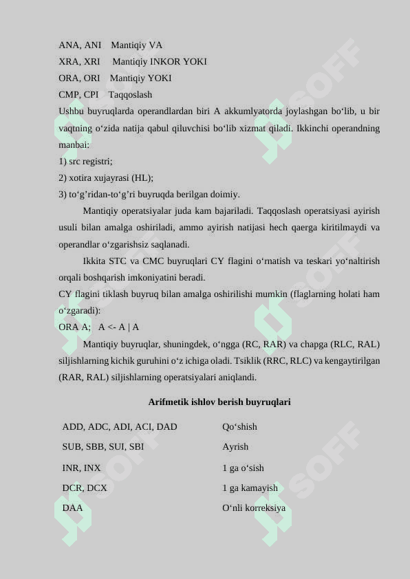 ASSEMBLER TILIDA MURAKKAB ARIFMETIK AMALLARNI BAJARISH. 2