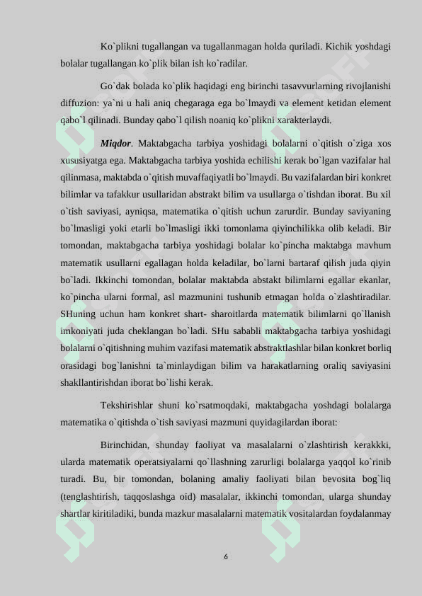 Maktabgacha katta yoshdagi bolalarda miqdor haqidagi tasavvurni shakillantirish 6