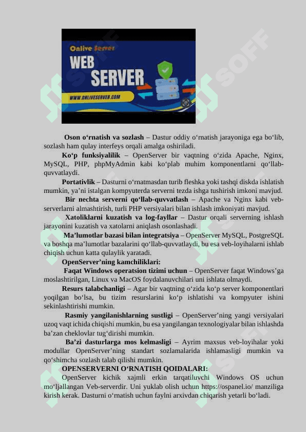 OpenServer dasturi bilan ishlash 3