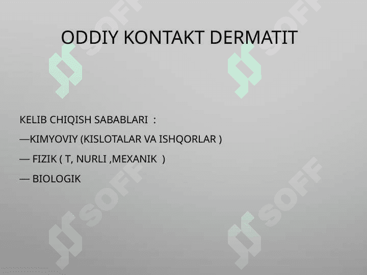 DERMATITLAR, ALLERGIK DERMATIT, EKZEMA 3