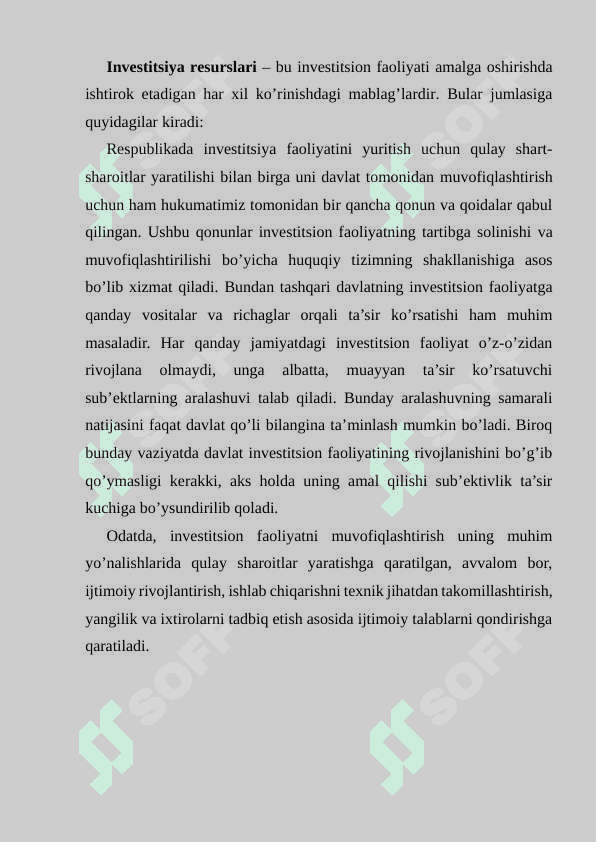 Firmalarning investision siyosati. 4