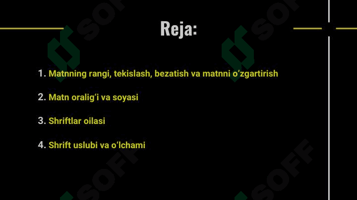 Shriftlar bilan ishlash. Sahifa verstkasi 2