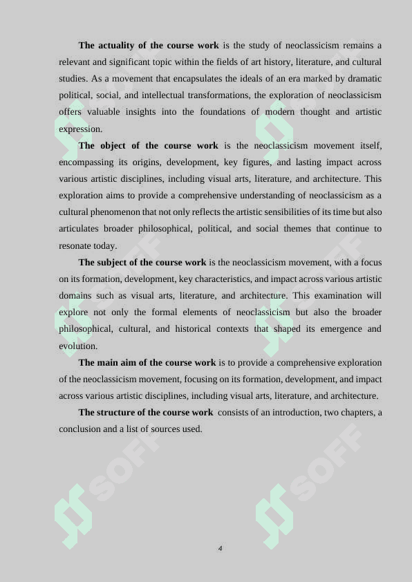 THE FORMATION OF THE NEOCLASSICISM STREAM 4