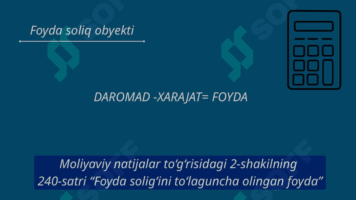 MAVZU: O’ZBEKISTONDA FOYDANI SOLIQQA TORTISHNING O’ZIGA XOS XUSUSIYATLARI 6
